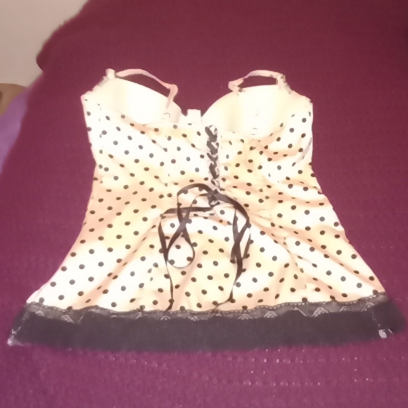 VS Polka Dot Vintage Corset Top - Picture 4 of 6
